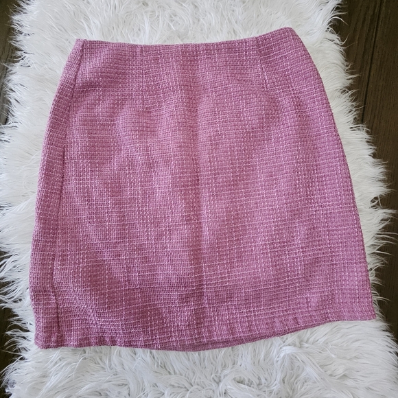 Pink Lily Dresses & Skirts - Pink Lily Textured A-Line Skirt in Pink